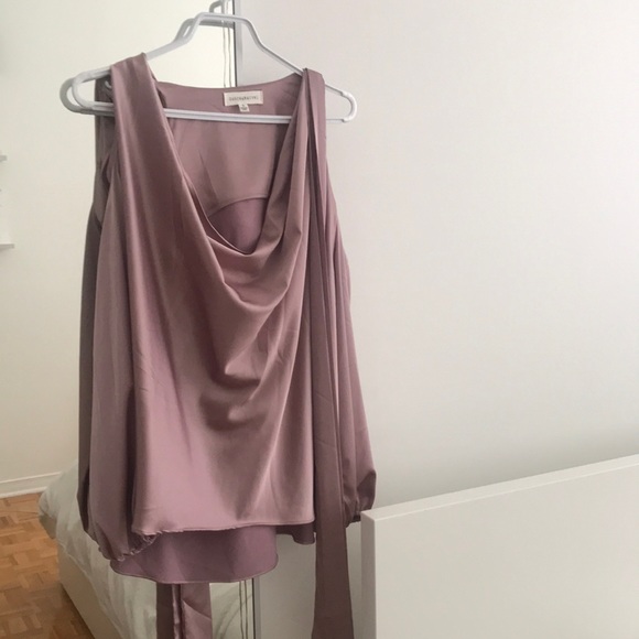 Dance & Marvel satin draped blouse top - Picture 2 of 6